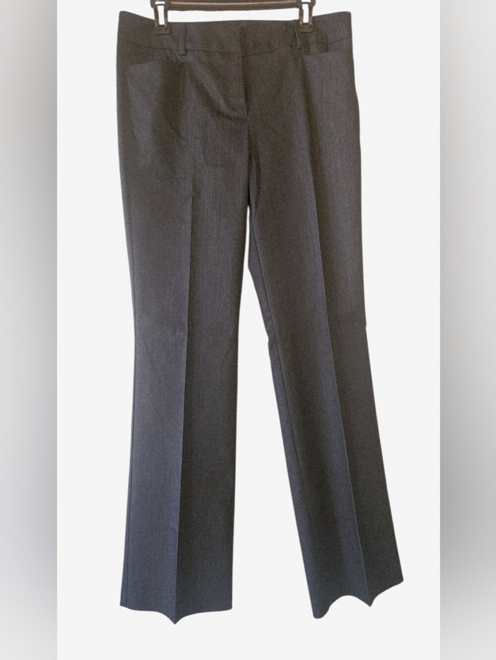 New York & Co. Dark Blue Dress Denim Slacks Straight Cut Size 10 Tall EUC $24